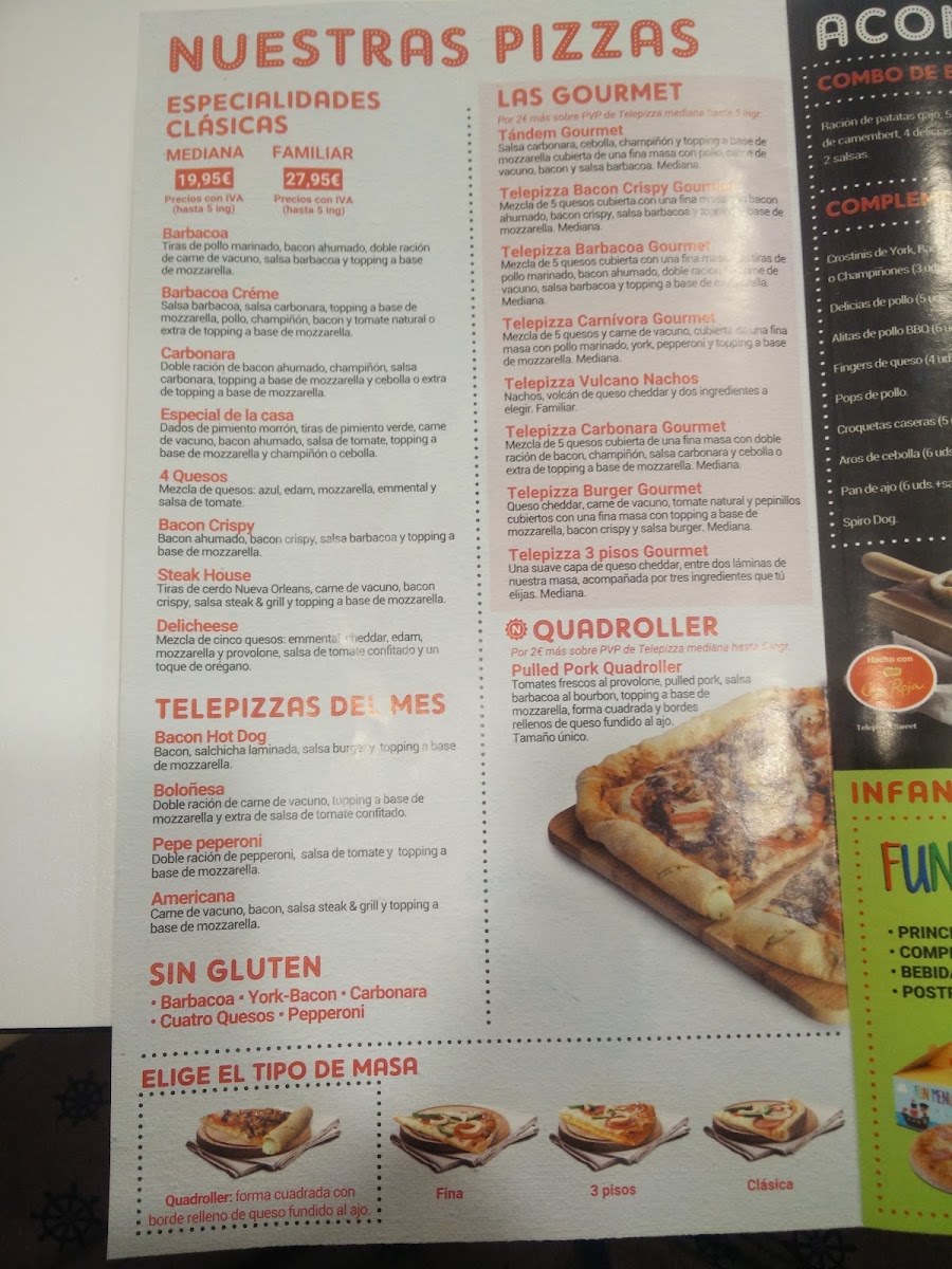Menu Telepizza Coria - Comida A Domicilio-1