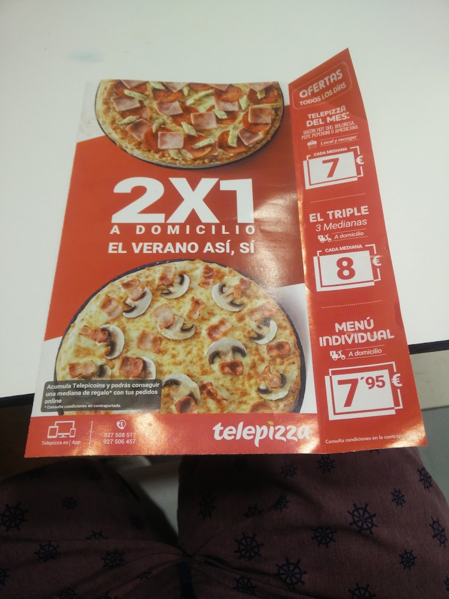 Menu Telepizza Coria - Comida A Domicilio-2